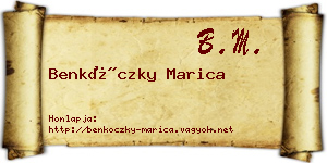 Benkóczky Marica névjegykártya